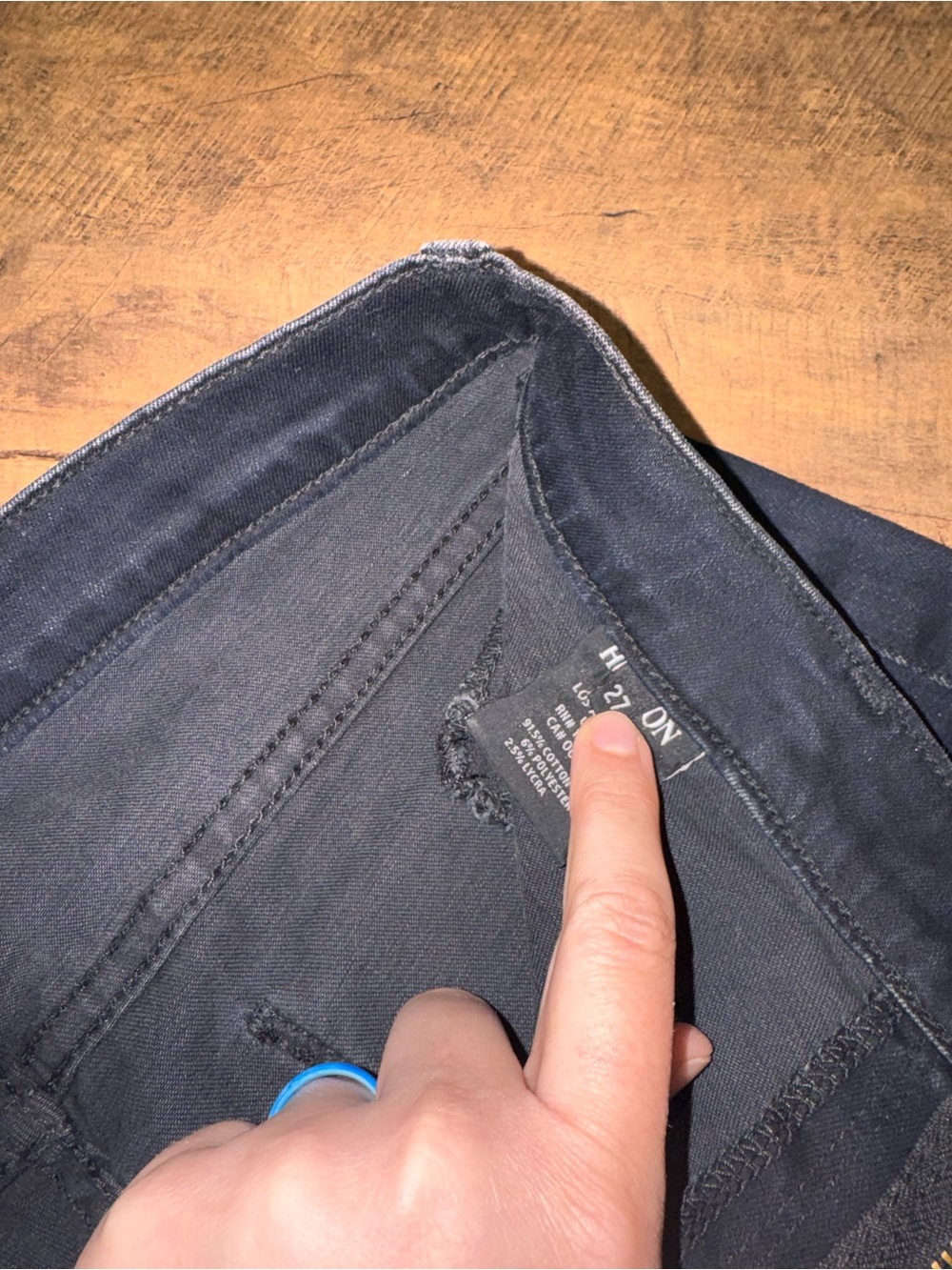 Hudson Stark Moto Skinny Jeans Size 27 Black Zip Pockets Biker Made USA - Picture 4 of 10